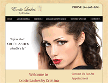 Tablet Screenshot of exoticlashesbycristina.com